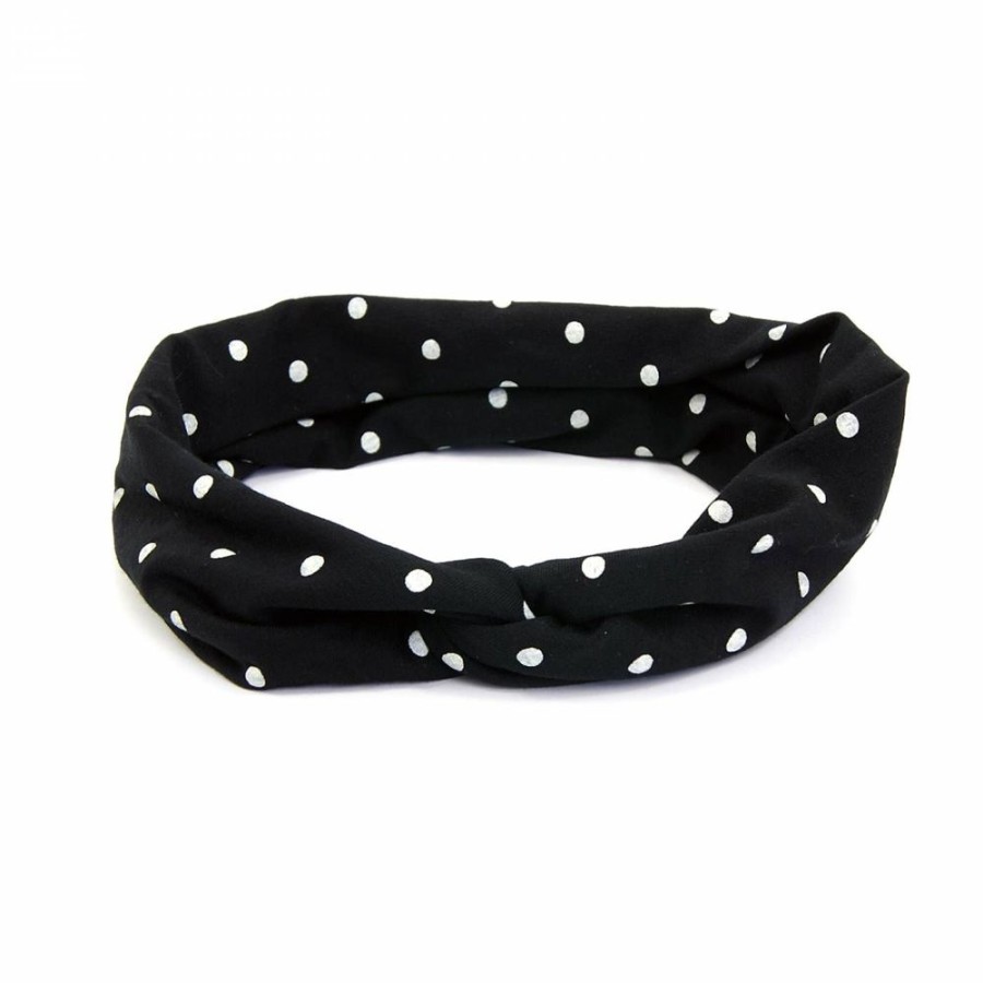 Para Cabelos Bijoulux | Headband Turbante Preto Poa